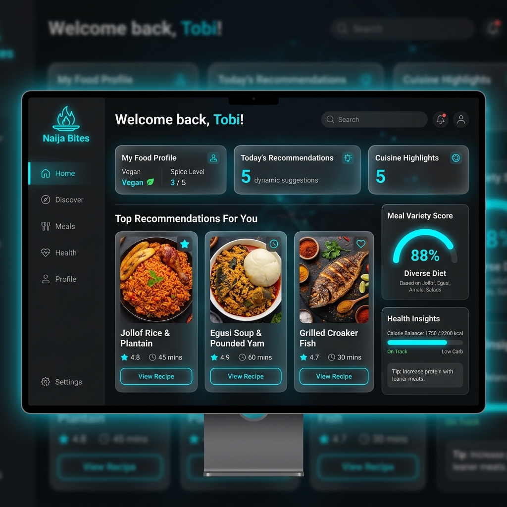 NaijaFood AI Recommender System Dashboard